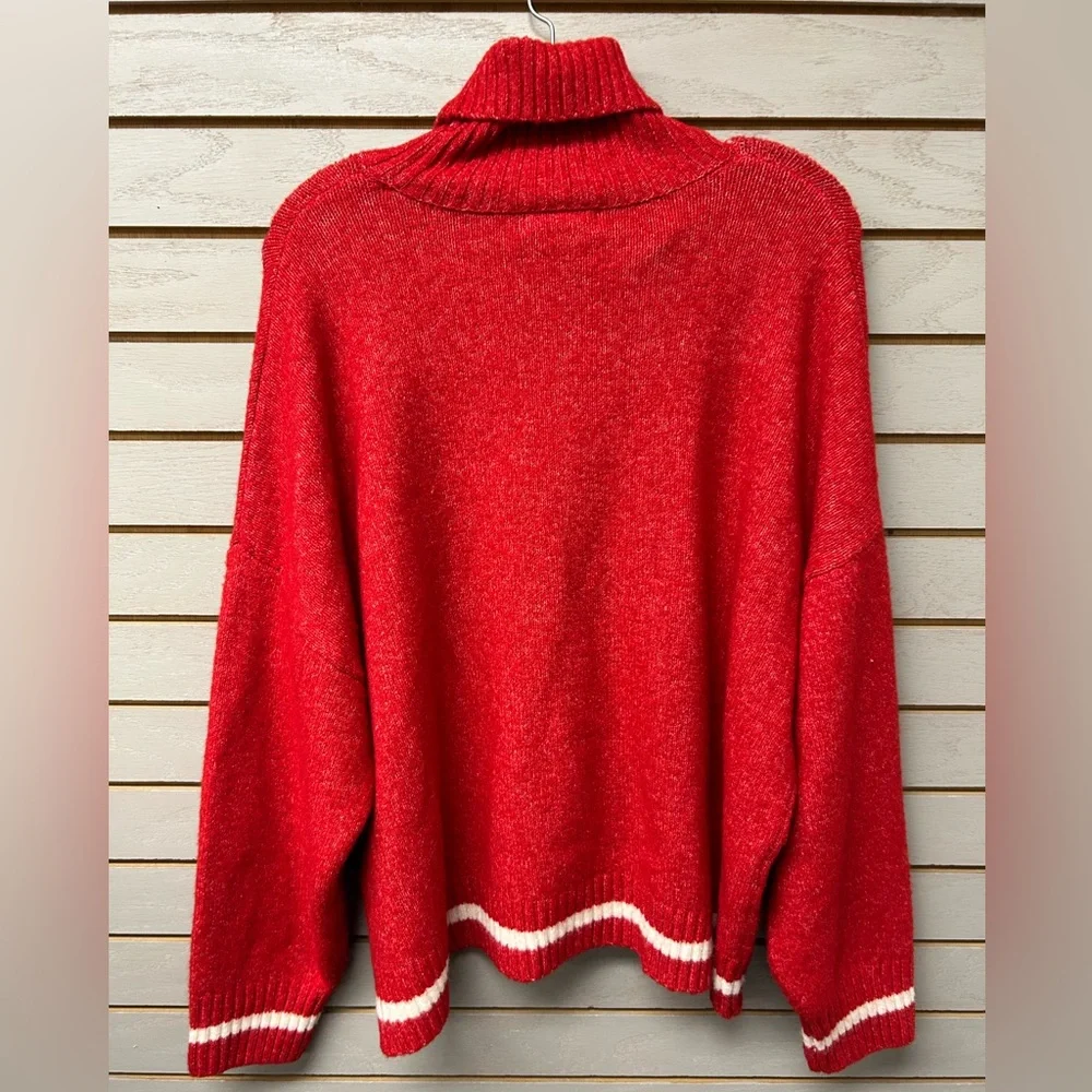J.O.A. Red Après Turtleneck Sweater - Picture 7 of 7